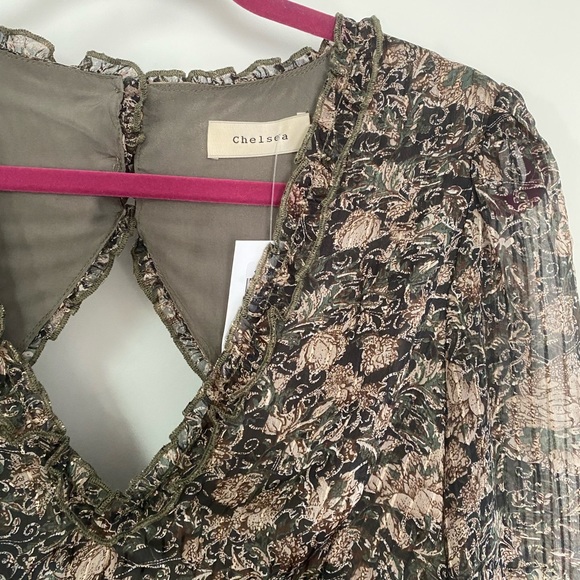 Honey Open Back Green and Black Print Dress - Picture 7 of 13